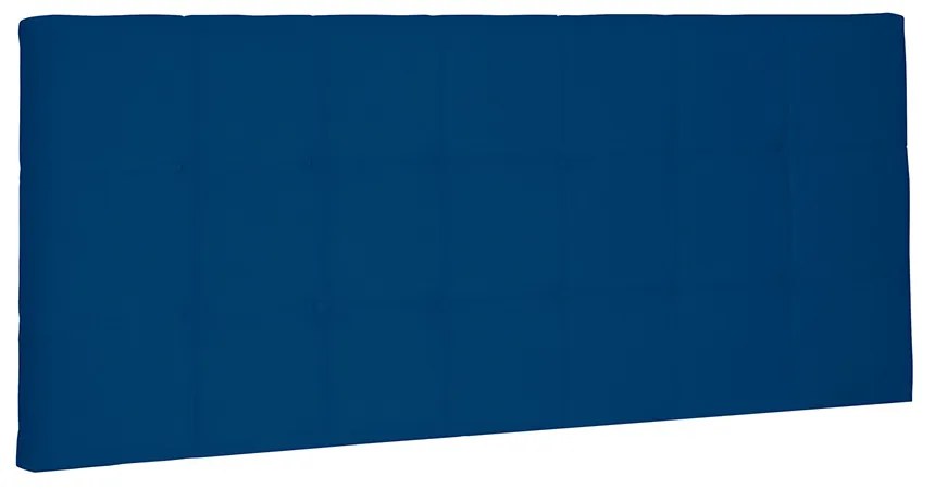 Cabeceira Painel Verona Para Cama Box Casal 140 cm Suede - D'Rossi - Azul Marinho