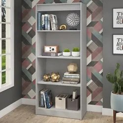 Estante Livreiro Multiuso 3 Prateleiras 68cm Web15 G04 Cinza - Mpozena