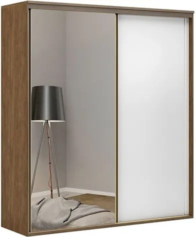 Roupeiro C/Espelho Inteiriço Galileu 207 cm de 2 portas em MDF - Porta