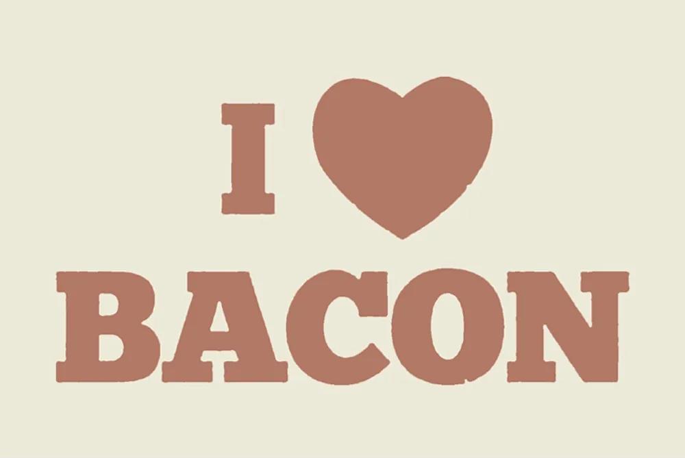 Tapete de Cozinha, I Love Bacon