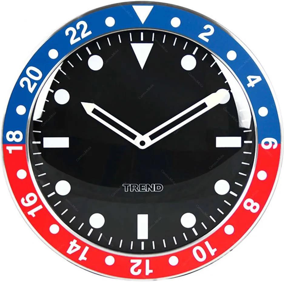 Relógio de Parede Wrist Design Azul e Vermelho em Alumínio - Urban