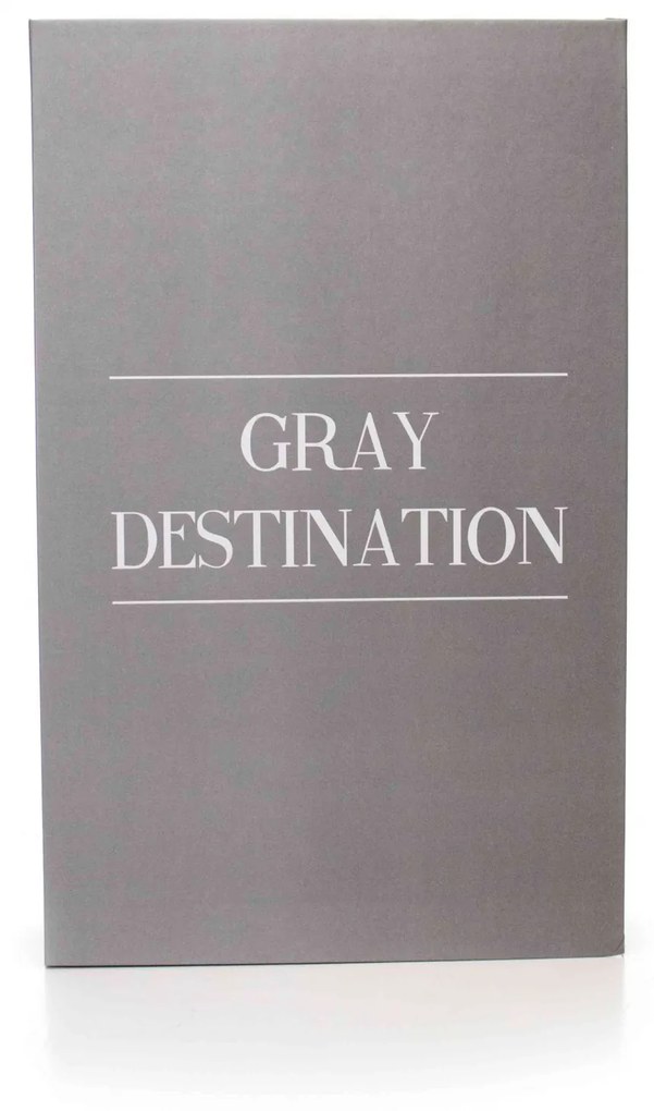 Livro Decorativo de Papel "Gray Destination Cinza" 27x14x5 cm -D'Rossi