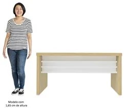 Mesa para Escritório 158cm Tamburato Corp A06 Carvalho/Branco - Mpozen