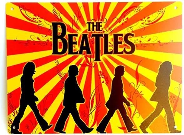Placa Beatles Retro