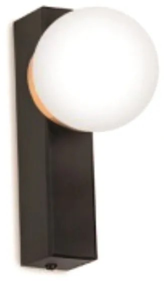 Arandela Point Slim 09X06X13Cm Globo Ø06Cm 1Xg9 - Old Artisan Ar-5563 (ROSE FOSCO, FOSCO (Branco))
