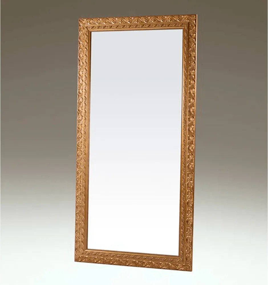 Espelho Áurea Dourado 206cm Madeira Maciça