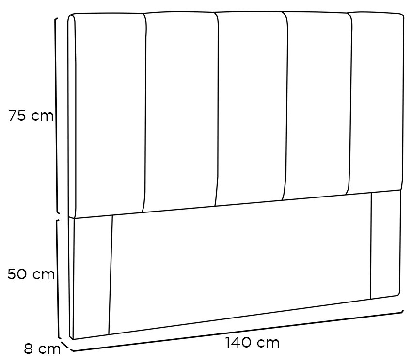 Cabeceira Arizona Para Cama Box Casal 140 cm Suede Azul Marinho - D'Rossi