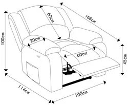 Poltrona do Papai Reclinável Pietra Power Touch FH9 Veludo Terracota -