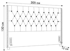 Cabeceira Cama Box Casal King 195cm Florenza P02 Veludo Bege - Mpozena