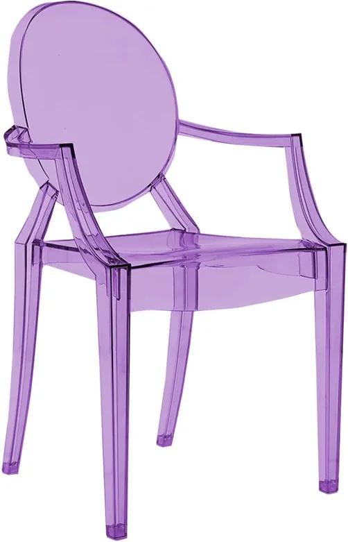 Mini Cadeira Ghost C/ Braço Roxa