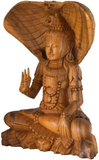 Escultura Shiva em Madeira 40cm