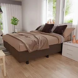 Base Box para Cama Casal Queen 158x198cm Bipartido Liz S05 Suede Borda