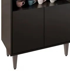 Balcão Aparador Buffet Cantinho do Café 71cm Lice M24 Preto - Mpozenat