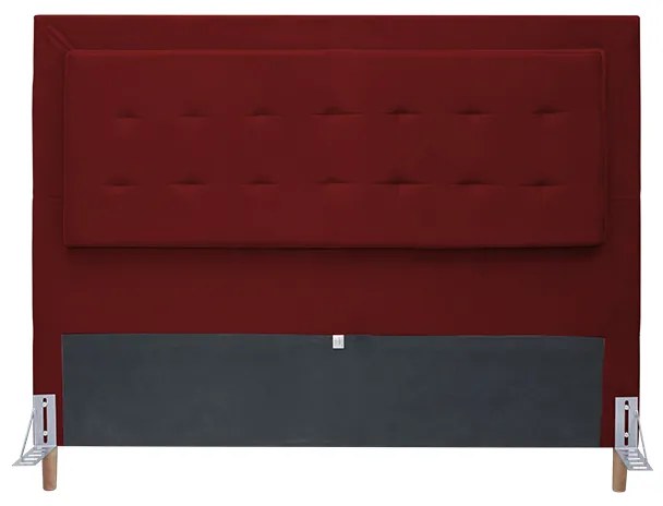 Cabeceira Cama Box Solteiro 90cm Paris Suede Bordô - Sheep Estofados - Vermelho escuro