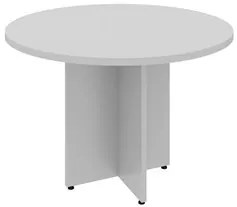 Mesa de Reunião Escritório Redonda 110cm Web30 G04 Cinza - Mpozenato