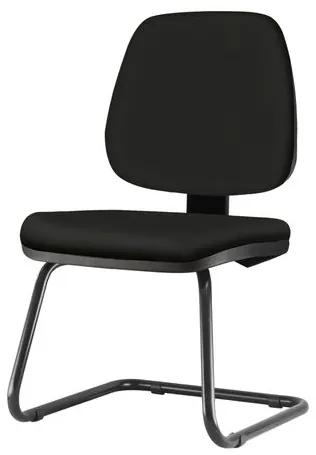 Cadeira Job Assento Courino Base Fixa Preta - 54557 Sun House