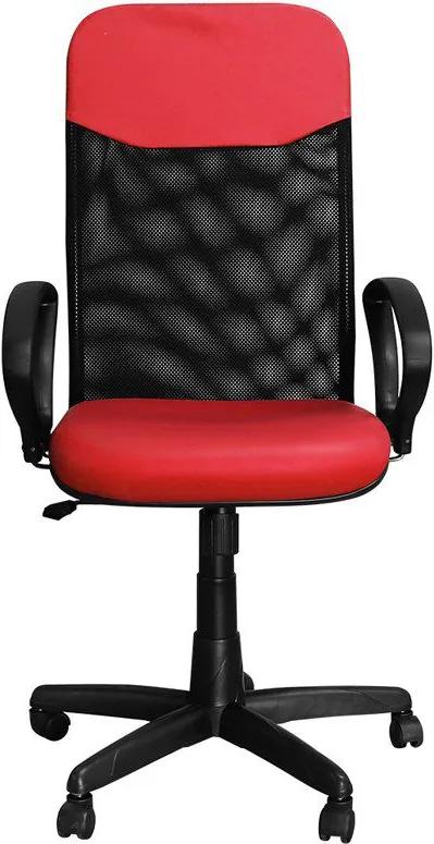 Cadeira para Escritório PP-04GTBP Giratória Couro Vermelho - Pethiflex