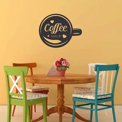 Adesivo Decorativo - Coffee Shop 0,59X0,74 Metros (Loja De Café)