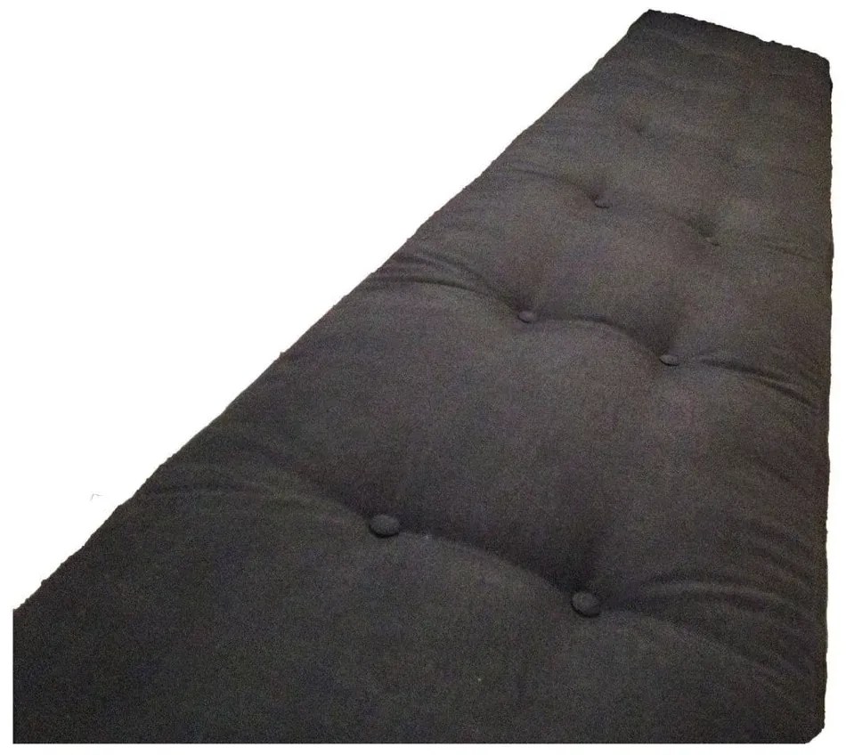 Colchonete Futon Dobravel Enrolavel 80X45X15Cm Orthovida (Preto)