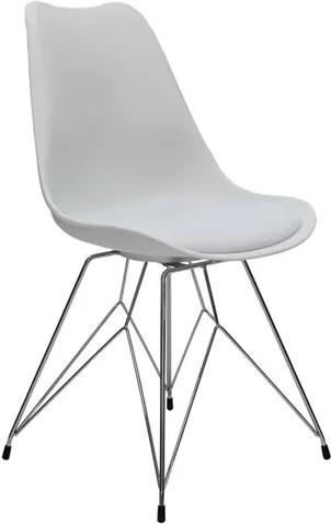 Cadeira Kassel 50cm em Polipropileno e Metal Branco