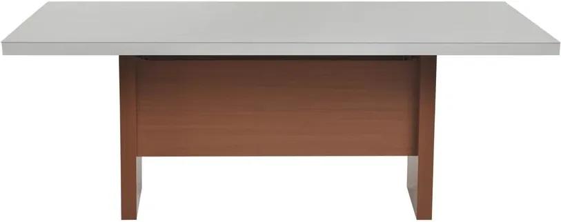 Mesa de Jantar Rubby com Vidro Off White Natural 2.10 - Wood Prime PV 32612