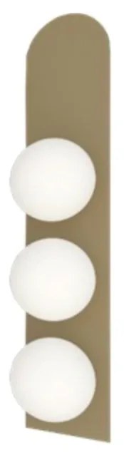 Arandela Aliança 13X65X13Cm 03Xg9 Globo 10Cm - Usina 90035/3 (BT - Branco Texturizado, Ambar)