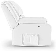 Poltrona do Papai Reclinável Pietra Power Touch FH9 PU Branco - Mpozen