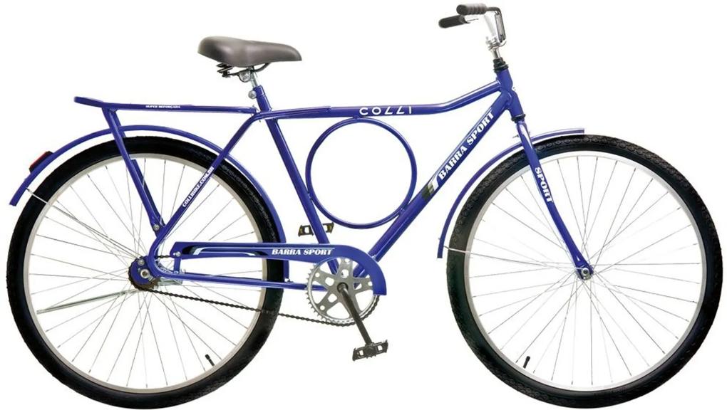 Bicicleta Aro 26 Freio Contra Pedal Barra Sport Quadro 21 Aço Azul - Colli Bike