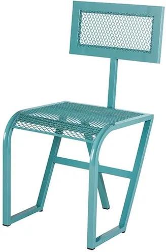 Cadeira Tuli Estrutura em Tubo Tela Expandida cor Azul - 54242 - Sun House