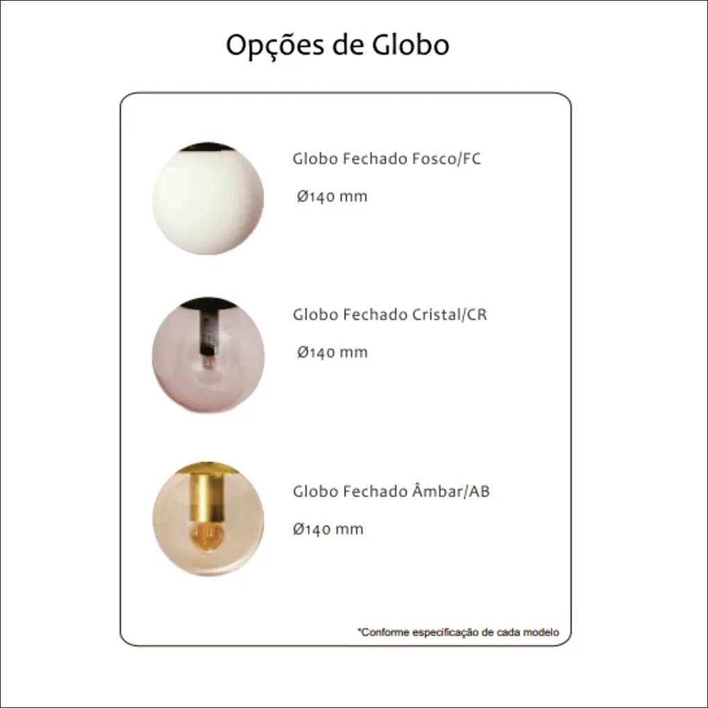 Pendente Cosmos Vertical C/ 10 Globos Ø30X100Cm 10L E27 Mini Bulbo / M... (CB-M - Cobre Metálico, AMBAR)