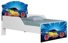 Quarto Infantil 3 Peças Com Mini Cama Carro Azul Z53 - Mpozenat