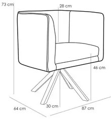 Kit 2 Poltronas Decorativas Base Giromad Madeira Betina C-304 Veludo A