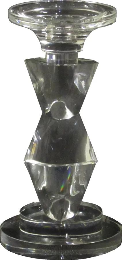 Castiçal Clássico em Cristal 23 cm x 12 cm