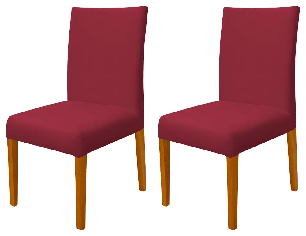 Kit 2 Cadeiras de Jantar Milan Veludo Vermelho
