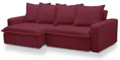 Sofá Retrátil Reclinável 3 Lugares 195cm Roma F05 Veludo Bordô - Mpoze