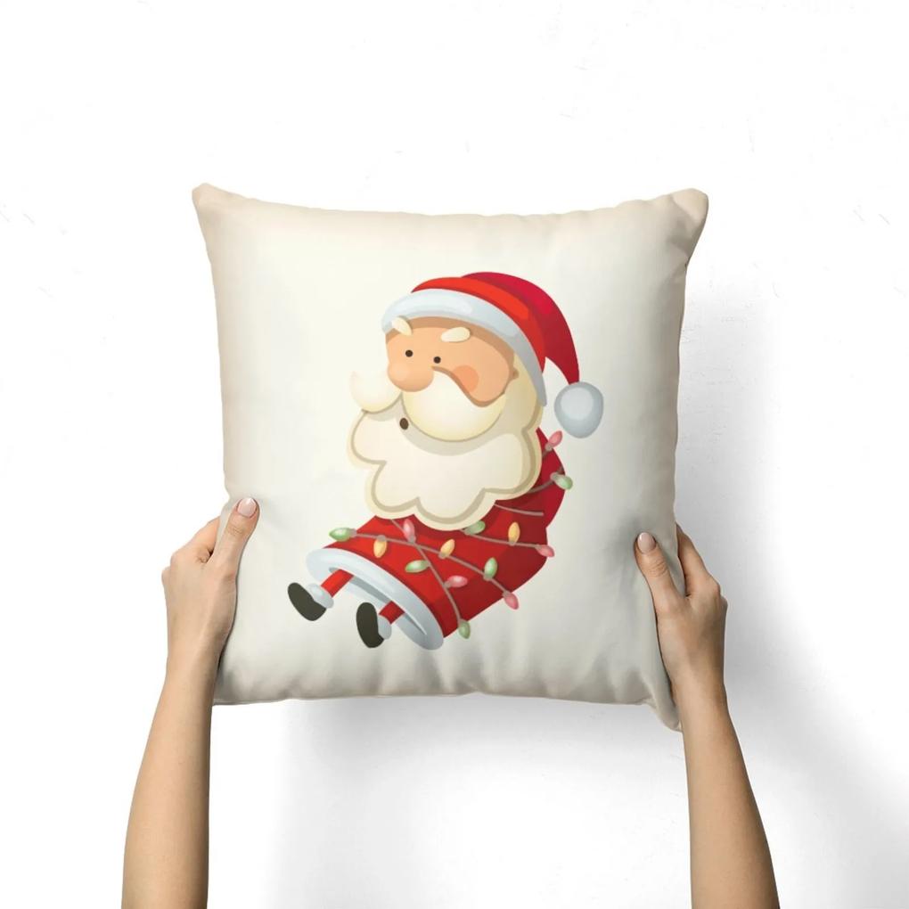 Capa de Almofada Love Decor Avulsa Decorativa Papai Noel Preso