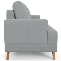 Sofá 3 Lugares 180cm Living Pés Curvos Santi D05 Bouclé Cinza - Mpozen