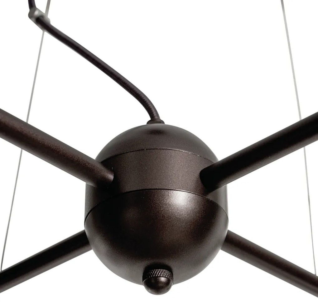 Pendente Kobe Ø96X39Cm 12Xg9 / Metal E Globo Ø12Cm | Usina 16743/12 (FN-F - Fendi Fosco, AMBAR)