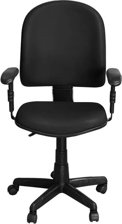Cadeira para Escritório PE01 Giratória Couro Preto - Pethiflex