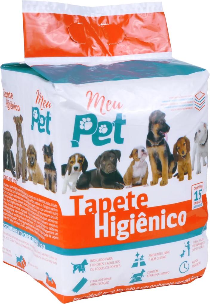 Tapete Higiênico Canino Para Cães Meu Pet - C/ 15 Unidades 58cm x 60cm