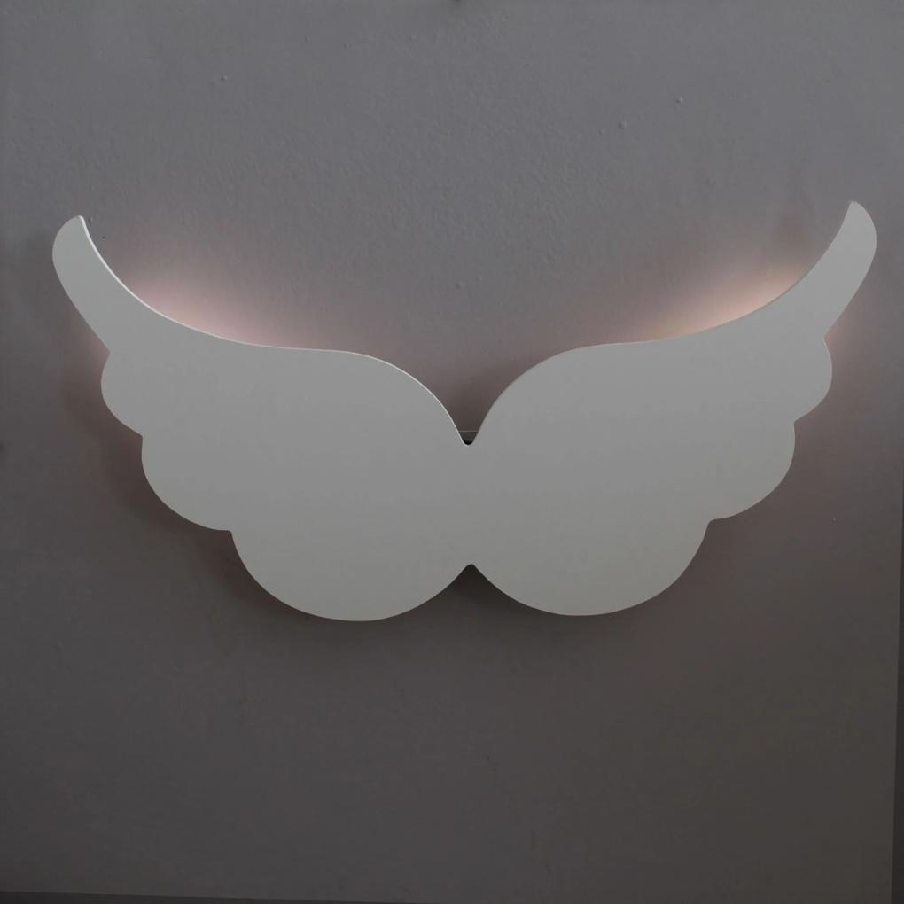 Asa de Anjo Luminária MDF Branca com LED de Luz Quente