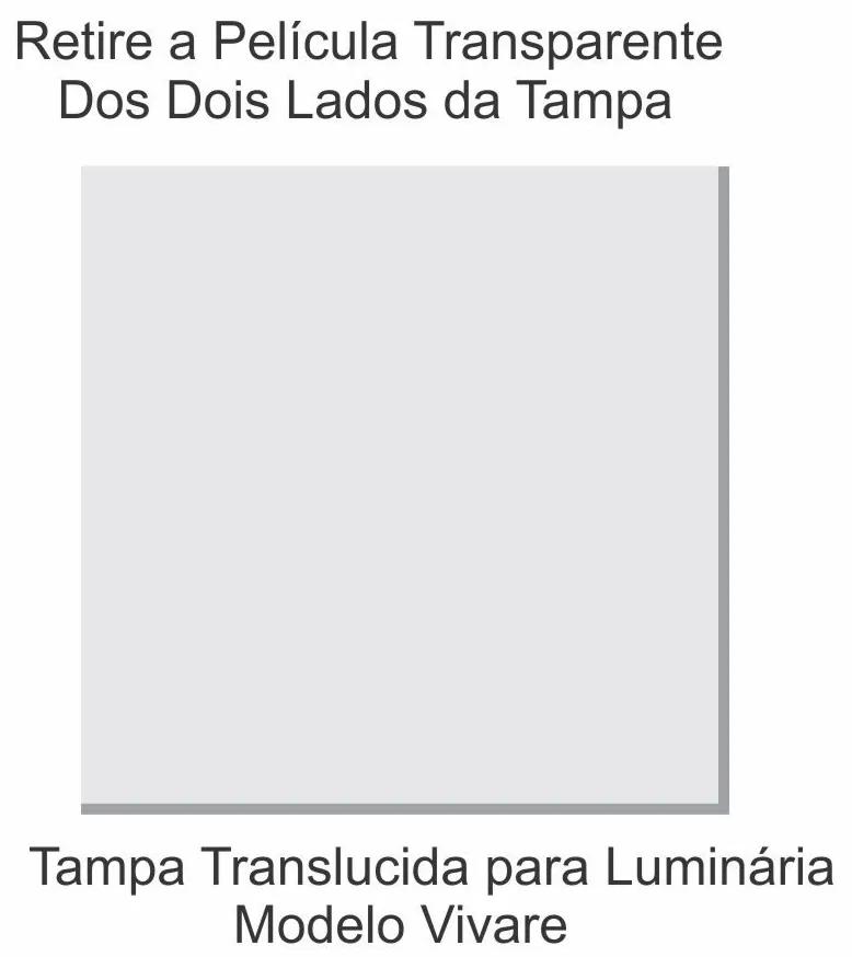 Tampa Quadrada 45cm Branco P/ Lustre Tampa Luminária 2x45x45cm Tp-6004