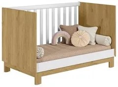 Berço Americano Mini Cama Slim Q Encanto Freijó/Branco - Qmovi