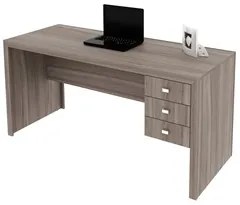 Mesa com 03 Gavetas para Home Office ME4113 Carvalho - Tecno Mobili