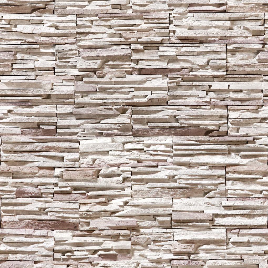 Papel de parede adesivo pedra canjiquinha branca e rosa