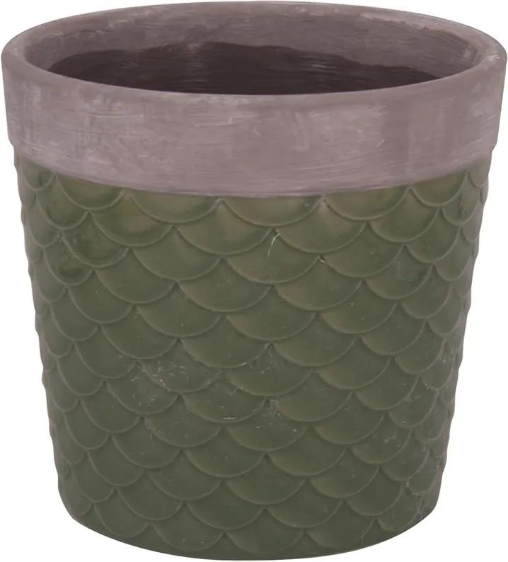 cachepot TRIANGULO diâm. 14 cm cerâmica verde Ilunato GX0008