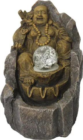 Fonte de Água Buda da Prosperidade em Resina (25cm) - 110v