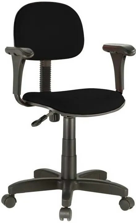 Cadeira Digitador Roal Giratória com Braço, Preta - 1003/752