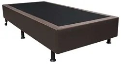 Base Box para Cama Solteiro 88x188cm Liz S05 Sintético Marrom - Mpozen