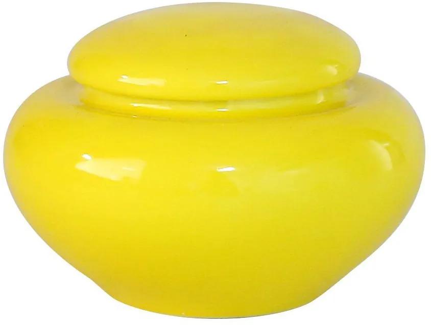 Mini Potiche em Porcelana Delicato Amarelo D11cm x A07cm